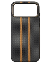 iPhone 17 Pro Max Mesh Şeritli Kılıf - Siyah