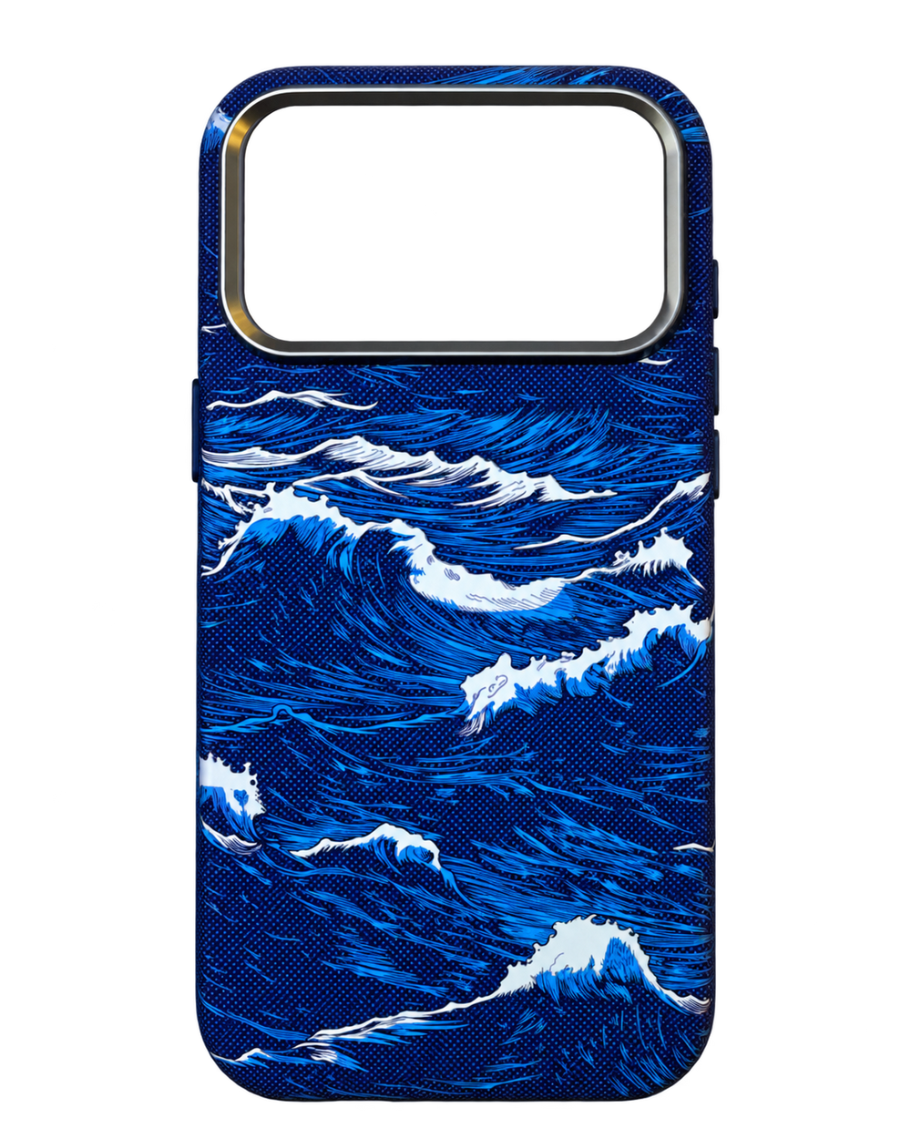 iPhone 17 Pro Max Okyanus Dalga Desenli Kılıf - Mavi