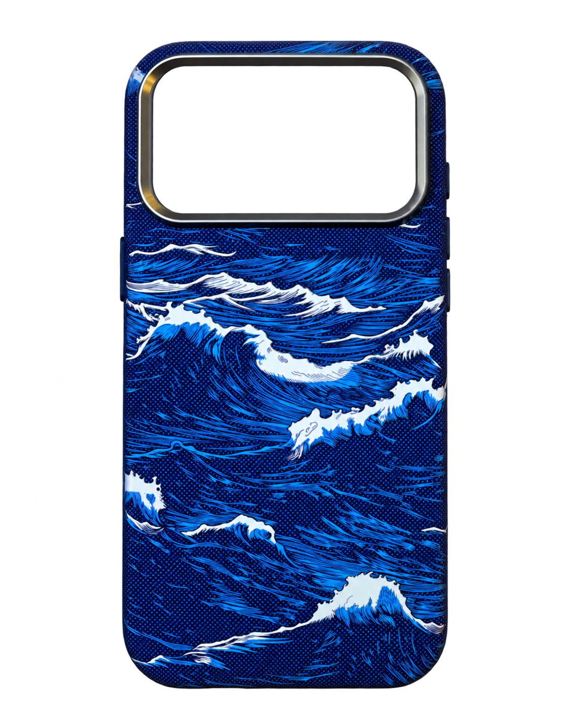 iPhone 17 Pro Max Okyanus Dalga Desenli Kılıf - Mavi