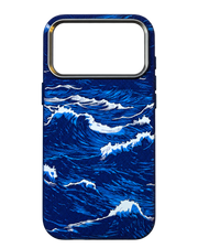 iPhone 17 Pro Max Okyanus Dalga Desenli Kılıf - Mavi