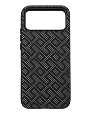 iPhone 17 Pro Max Geometrik Dokulu Kılıf - Siyah