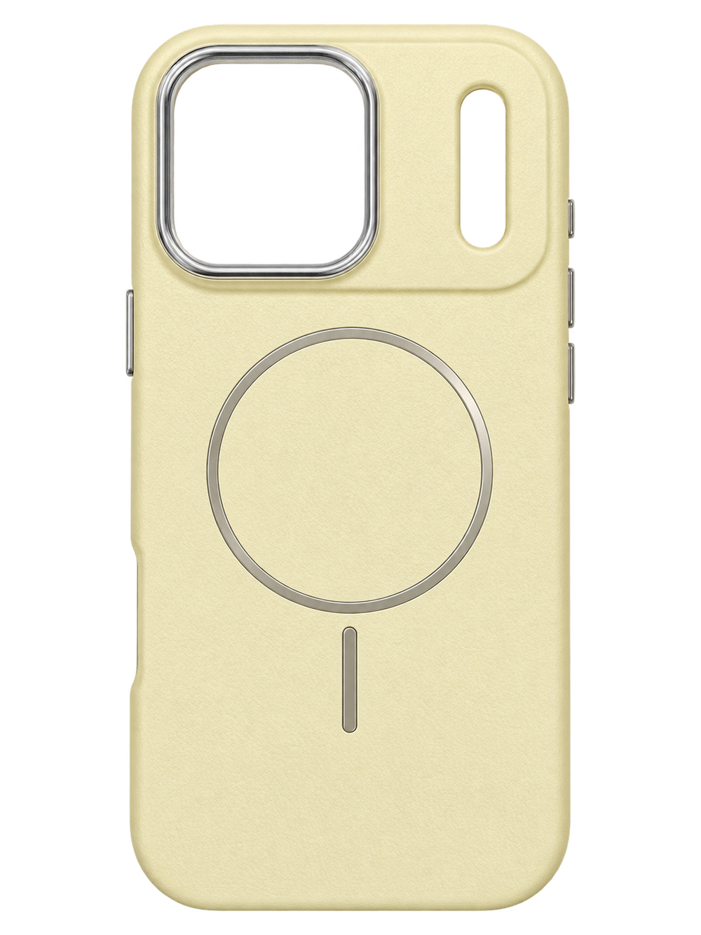iPhone 17 Pro Max Dokulu MagSafe Uyumlu Kılıf - Krem
