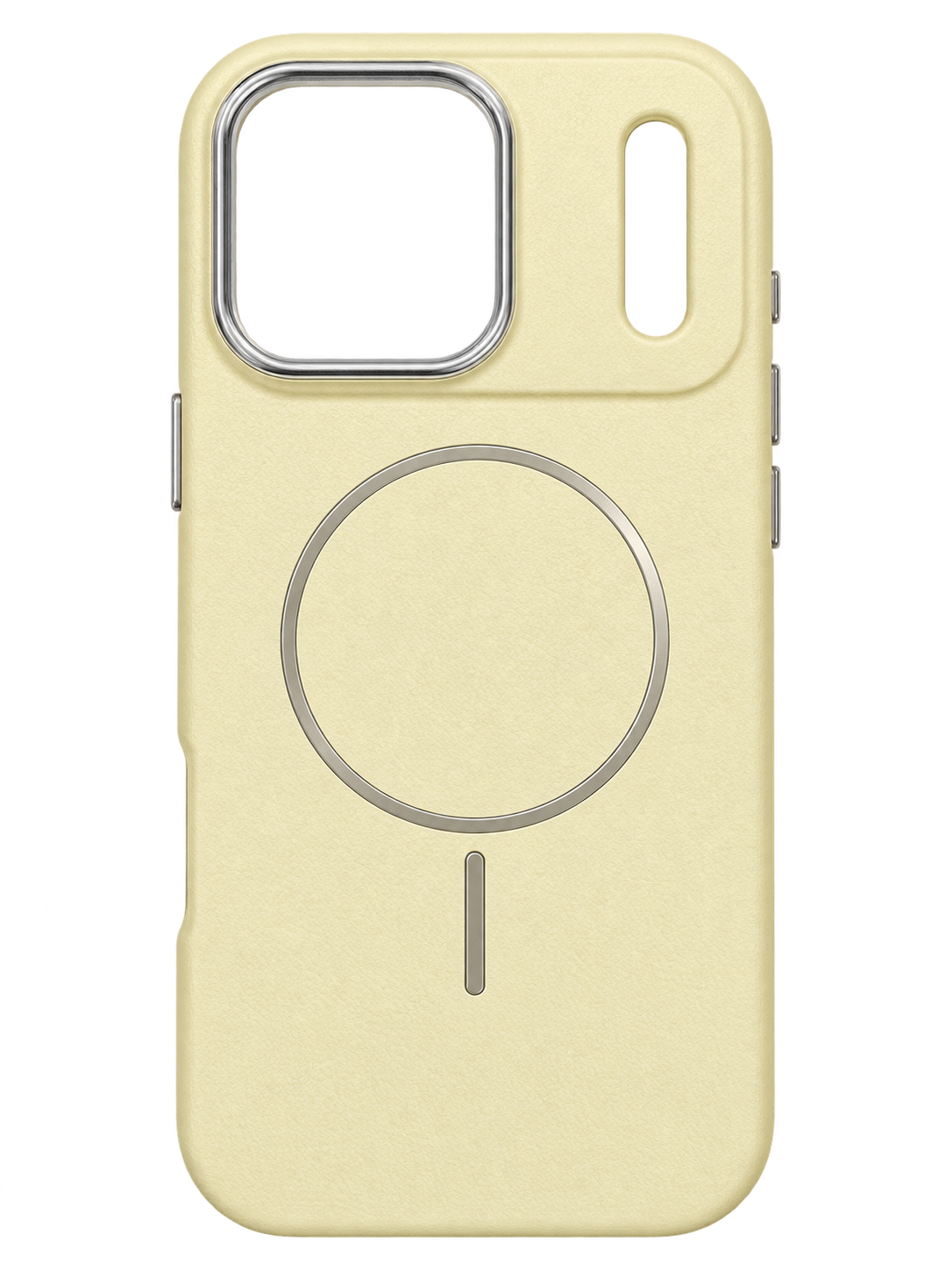 iPhone 17 Pro Max Dokulu MagSafe Uyumlu Kılıf - Krem