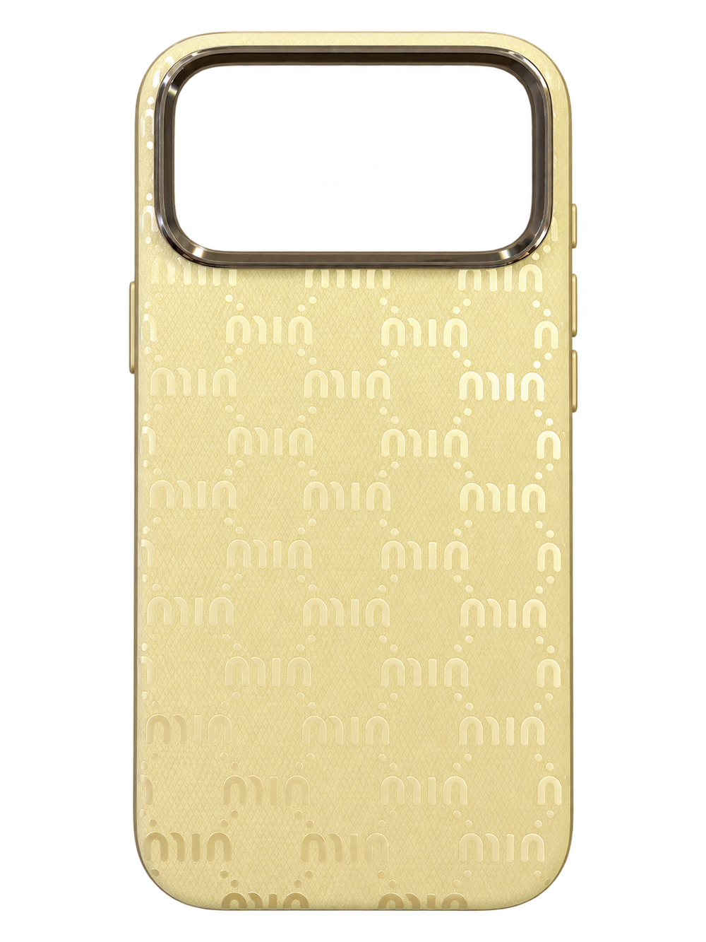 iPhone 17 Pro Max Mini Monogram Desenli Kılıf - Krem