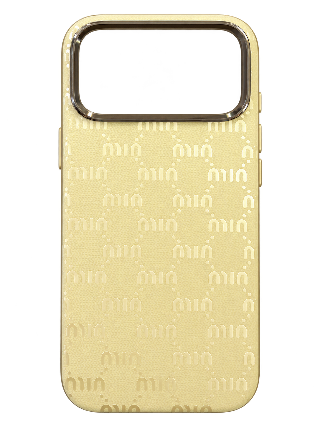 iPhone 17 Pro Max Mini Monogram Desenli Kılıf - Krem