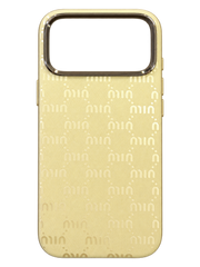 iPhone 17 Pro Max Mini Monogram Desenli Kılıf - Krem
