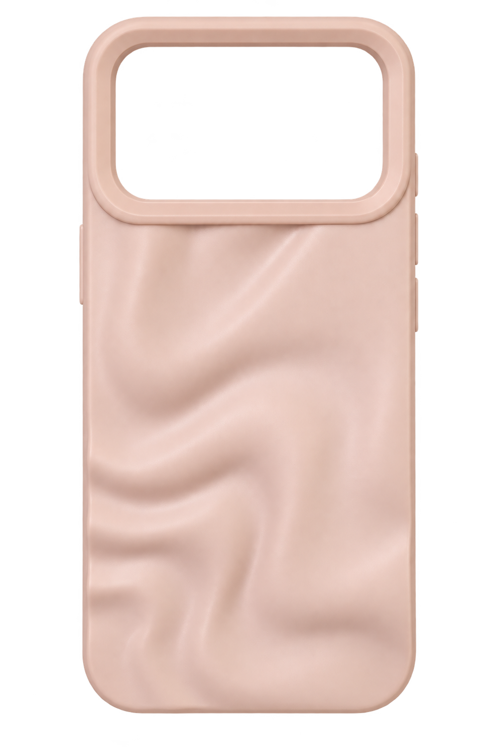 iPhone 17 Pro Max Dalga Kabartmalı Kılıf - Pudra