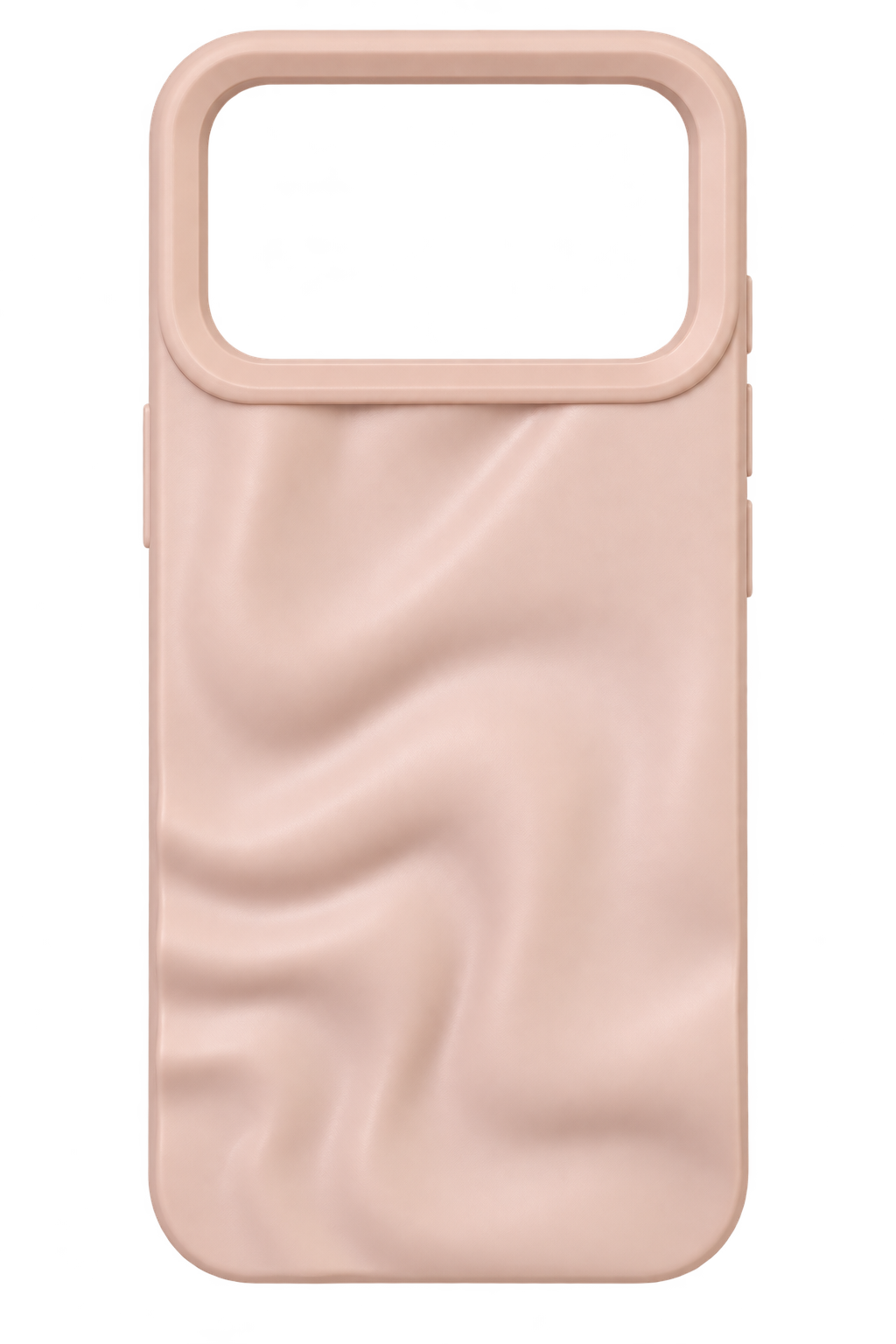 iPhone 17 Pro Max Dalga Kabartmalı Kılıf - Pudra