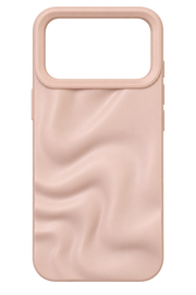 iPhone 17 Pro Max Dalga Kabartmalı Kılıf - Pudra