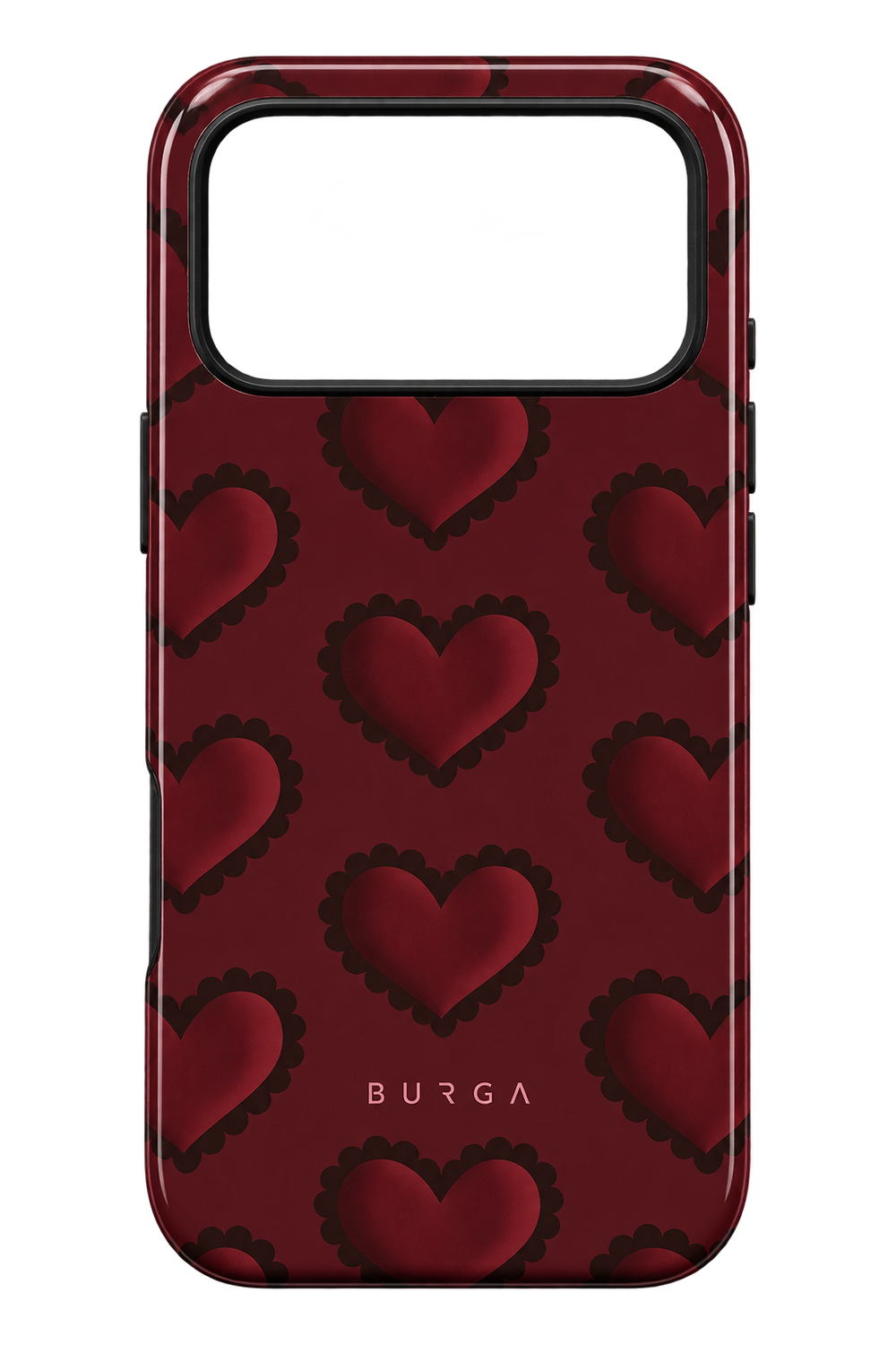 iPhone 17 Pro Max Kalp Desenli Kılıf - Bordo