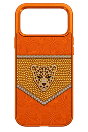 iPhone 17 Pro Max Leopar Cepli Kılıf - Turuncu