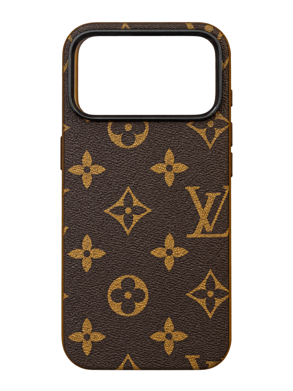 iPhone 17 Pro Max Klasik Monogram Desenli Kılıf - Kahverengi