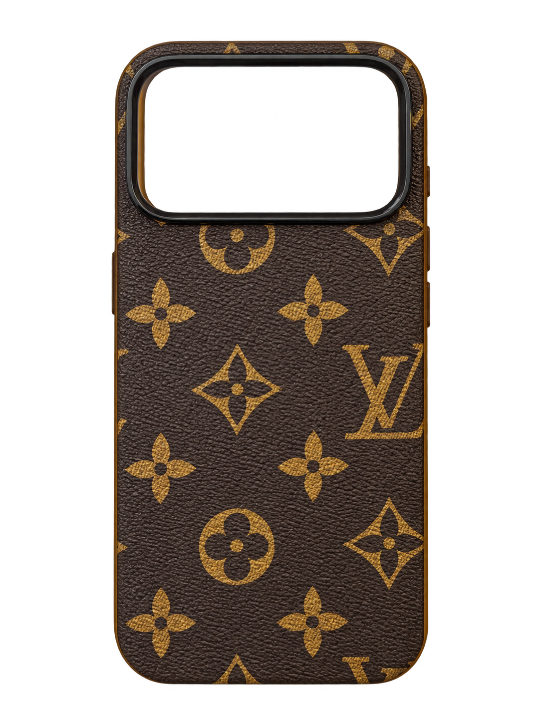 iPhone 17 Pro Max Klasik Monogram Desenli Kılıf - Kahverengi