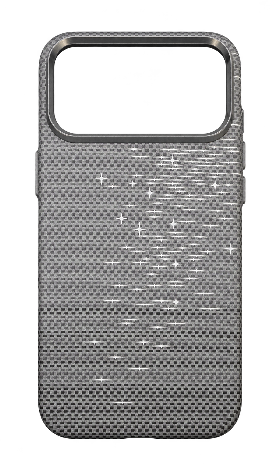 iPhone 17 Pro Max Gümüş File Dokulu Kılıf - Gümüş