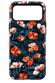 iPhone 17 Pro Max Çiçek Desenli Kılıf - Siyah Çiçekli