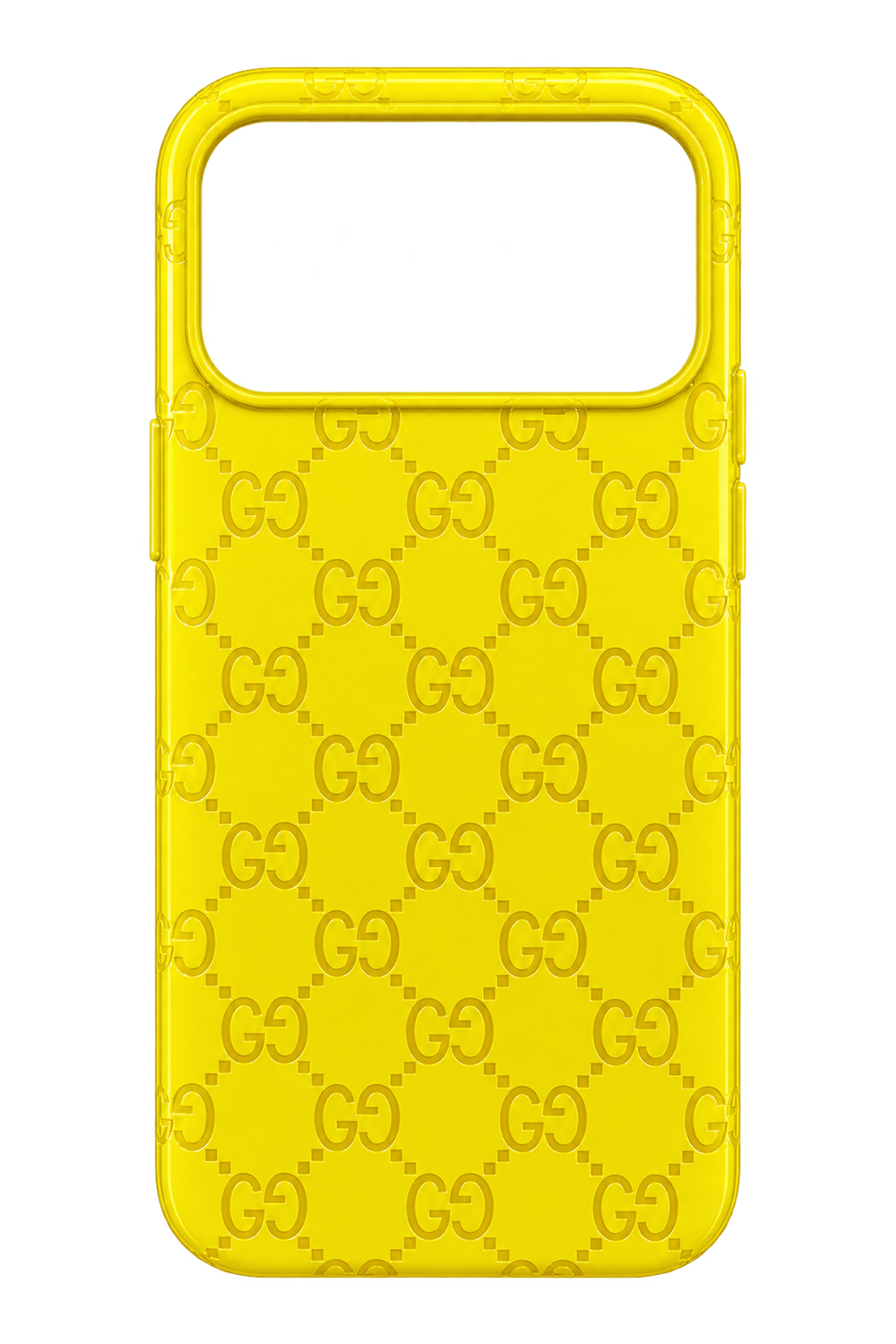iPhone 17 Pro Max Sarı Monogram Desenli Kılıf - Sarı