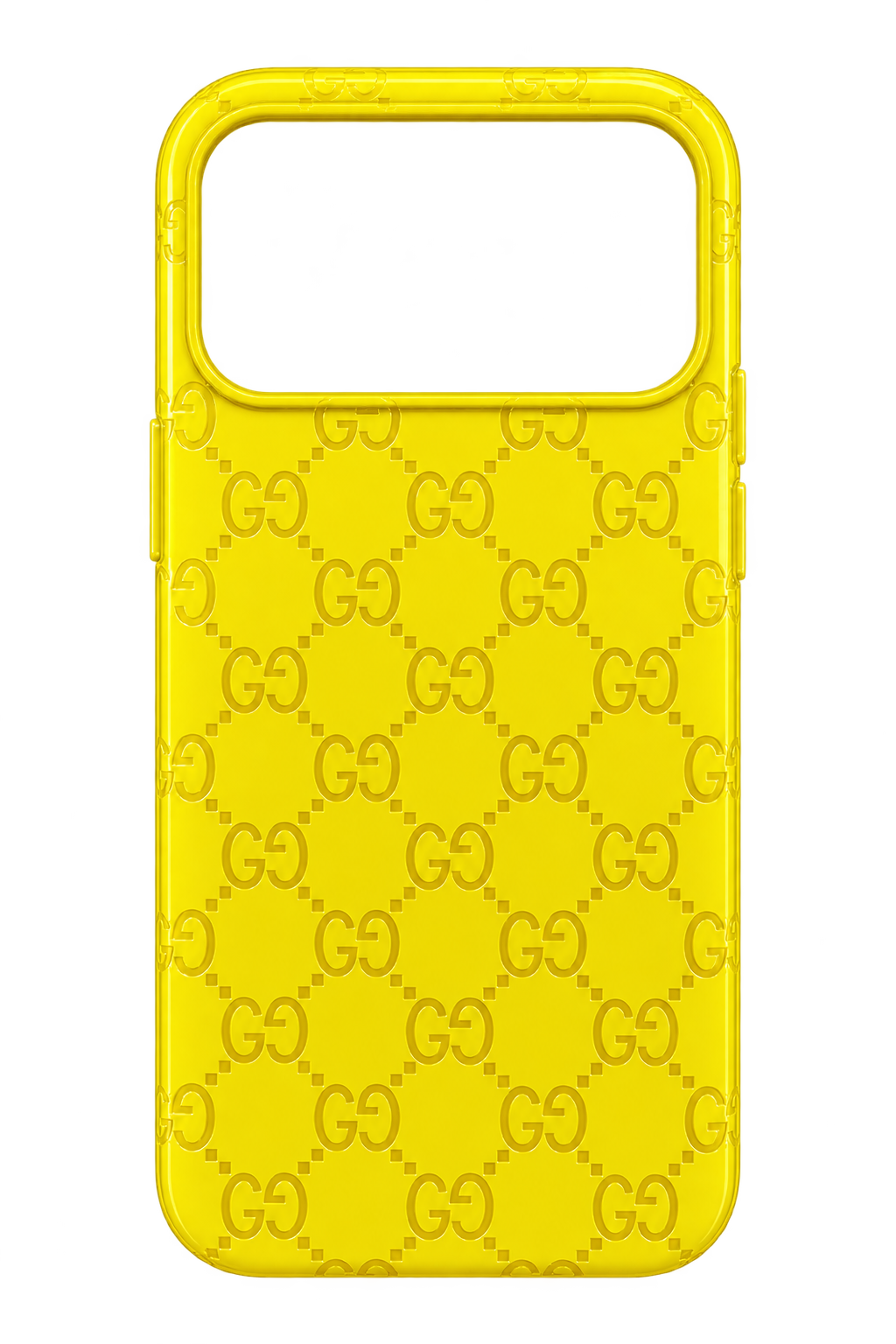 iPhone 17 Pro Max Sarı Monogram Desenli Kılıf - Sarı