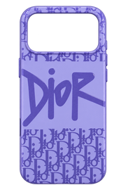 iPhone 17 Pro Max Graffiti Monogram Desenli Kılıf - Mor