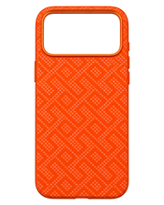 iPhone 17 Pro Max Geometrik Dokulu Kılıf - Turuncu