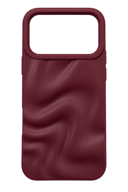 iPhone 17 Pro Max Dalga Kabartmalı Kılıf - Bordo
