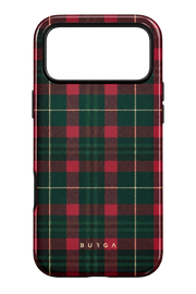 iPhone 17 Pro Max Yeşil Ekose Desenli Kılıf - Yeşil Kırmızı