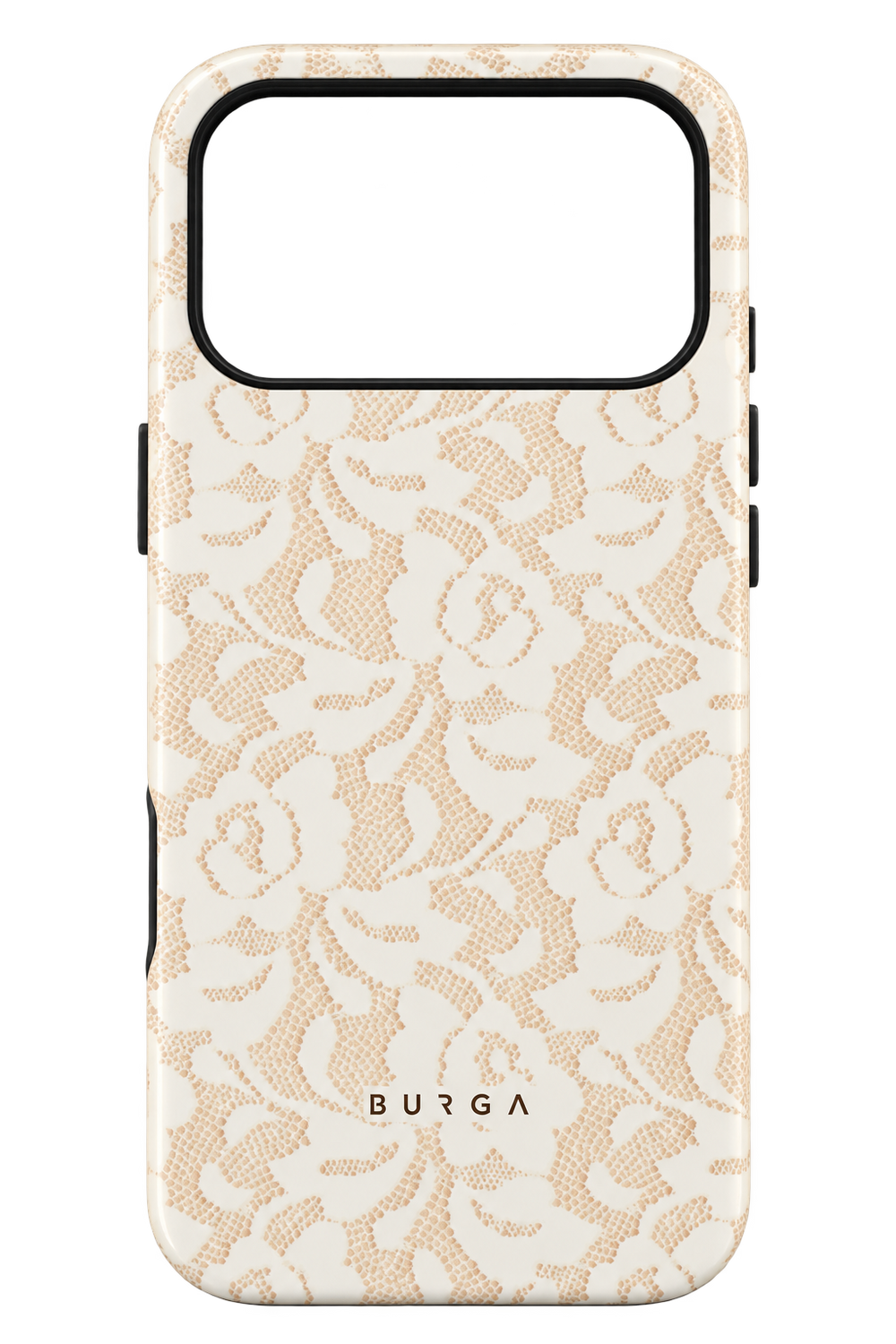 iPhone 17 Pro Max Dantel Desenli Kılıf - Krem