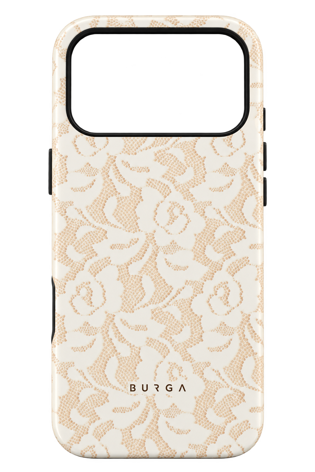 iPhone 17 Pro Max Dantel Desenli Kılıf - Krem