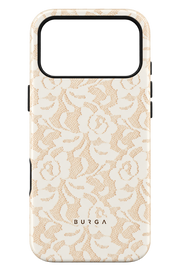 iPhone 17 Pro Max Dantel Desenli Kılıf - Krem