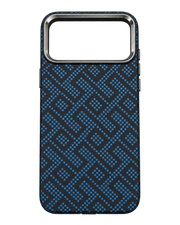 iPhone 17 Pro Max Geometrik Dokulu Kılıf - Mavi
